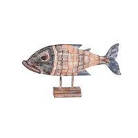 HOLZFISCH Gretal Holz Natur 27x8,5x50cm - Hellbraun, Holz (8.5/27/50cm) - DELUKE