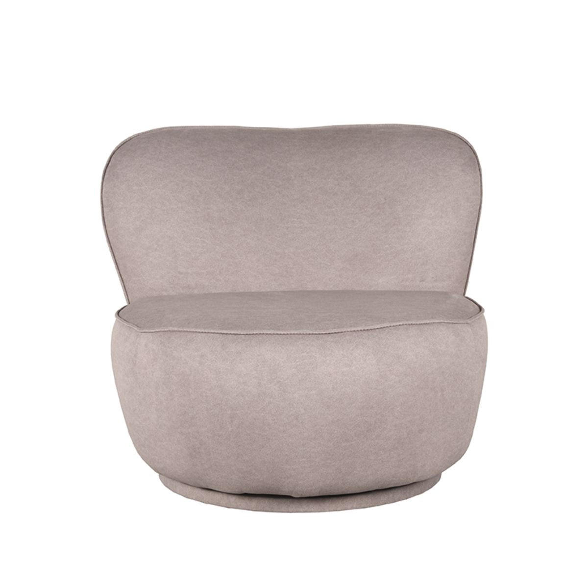 SESSEL Bunny Taupe 90/90/75 cm - Taupe, Textil (90/75/90cm) - LABEL51