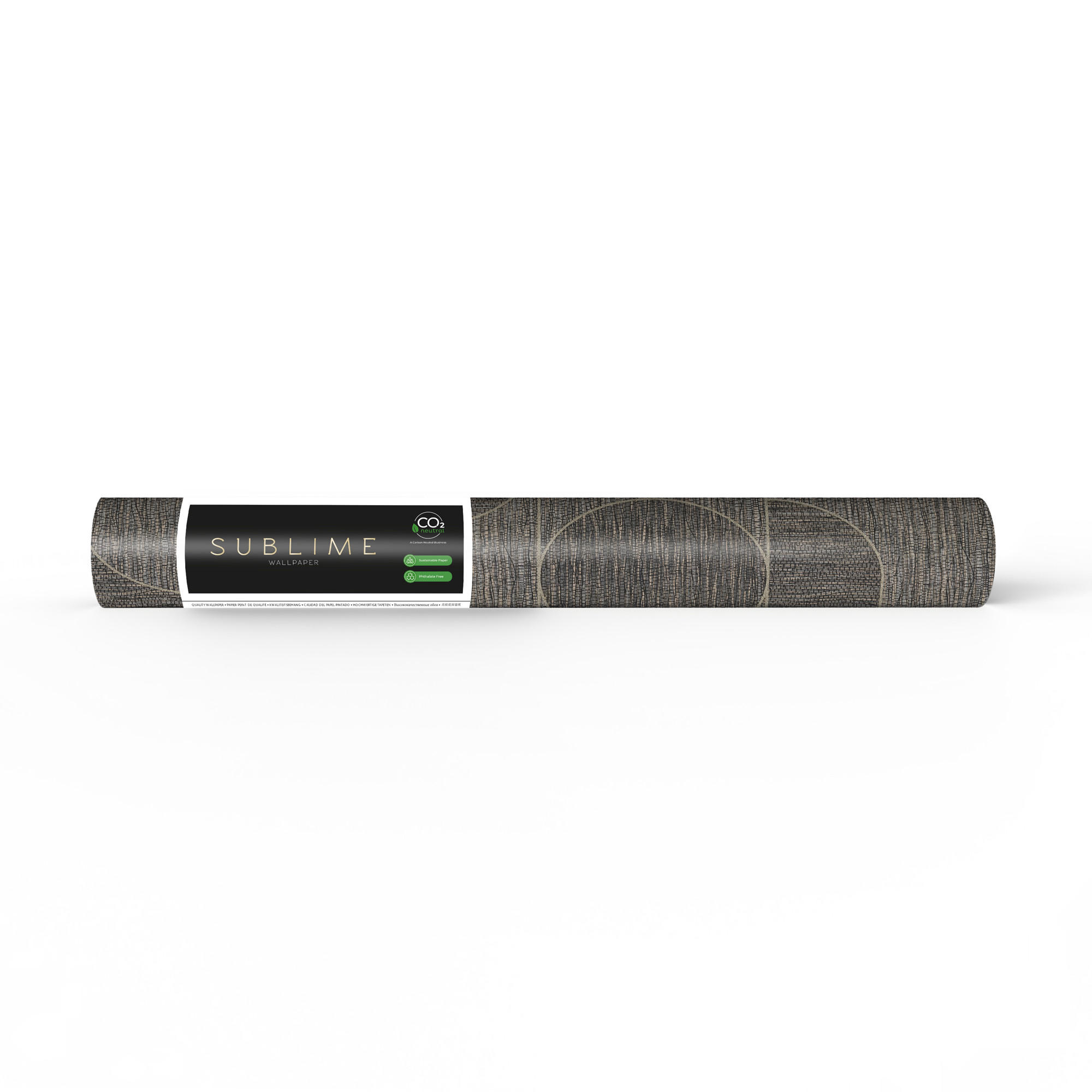 VLIESTAPETE - Geometric Grasscloth Brown - Braun, Papier/Kunststoff (52/1000cm) - Sublime