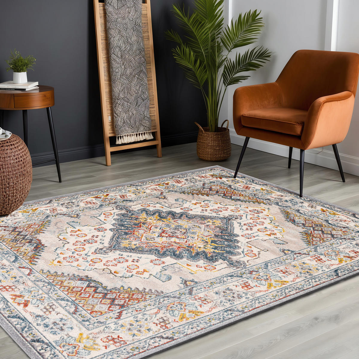 VINTAGE-TEPPICH 120x170 cm Grau - Grau, Naturmaterialien/Textil (120/170cm) - LIVABLISS