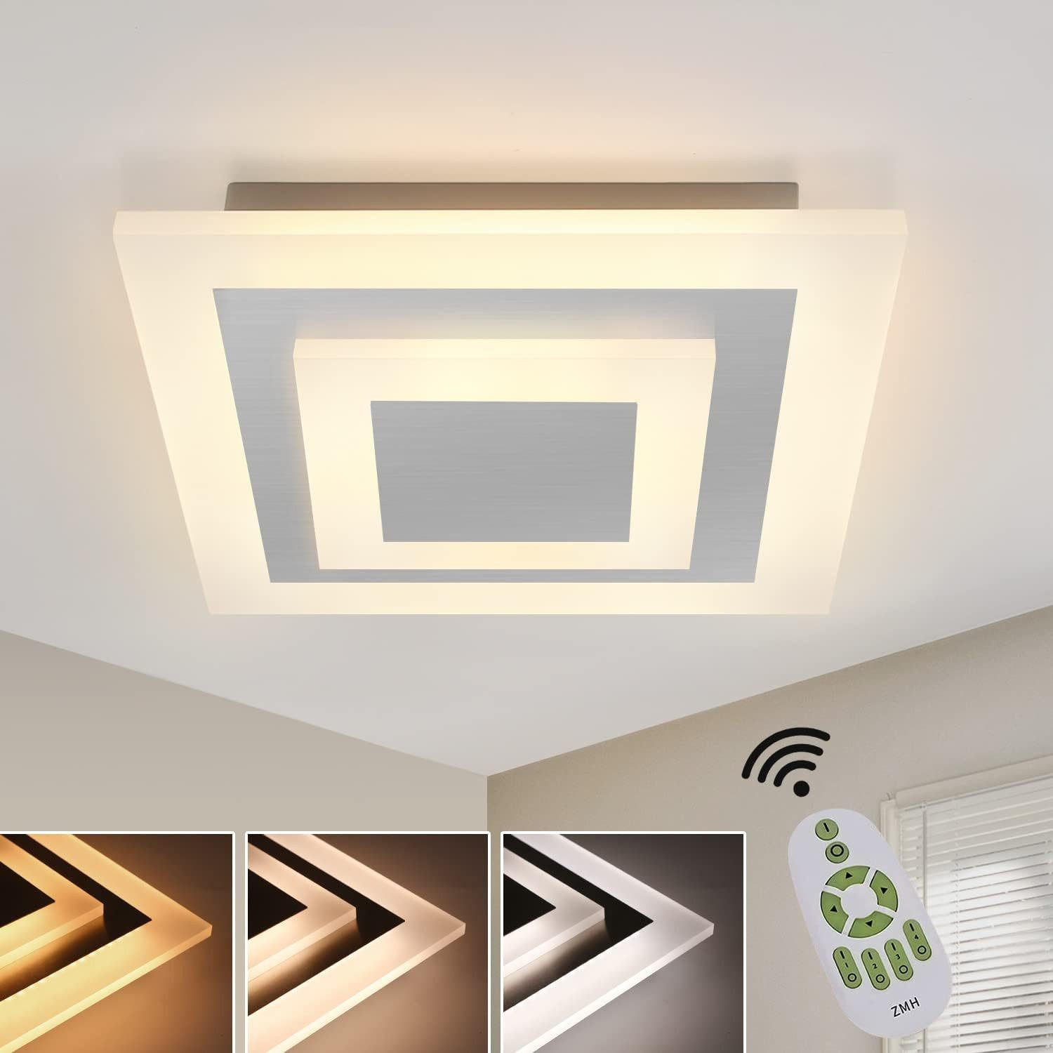 LED-DECKENLEUCHTE Claus 30/30/6 cm - Weiß, Metall (30/30/6cm) - Nettlife