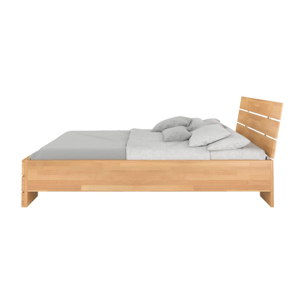 MASSIVHOLZBETT Sandema, Buche - lackiert, Naturfarben, 160x200 - Buchefarben, Holz/Buchenholz (160/200cm) - Visby
