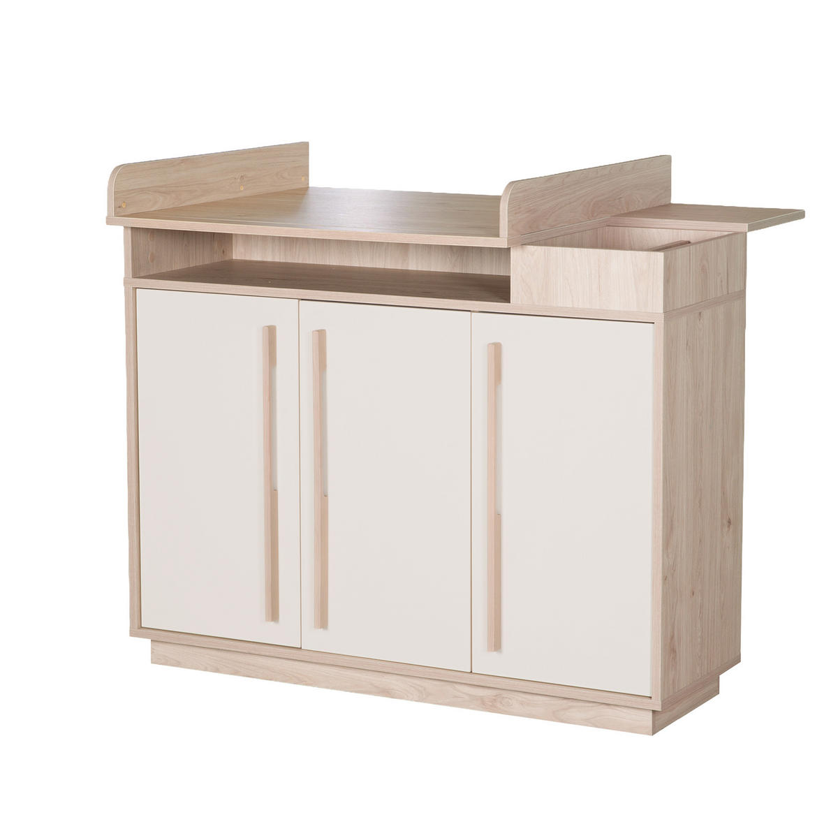 WICKELKOMMODE Elva - Creme, Holz (118/103/77cm) - Roba