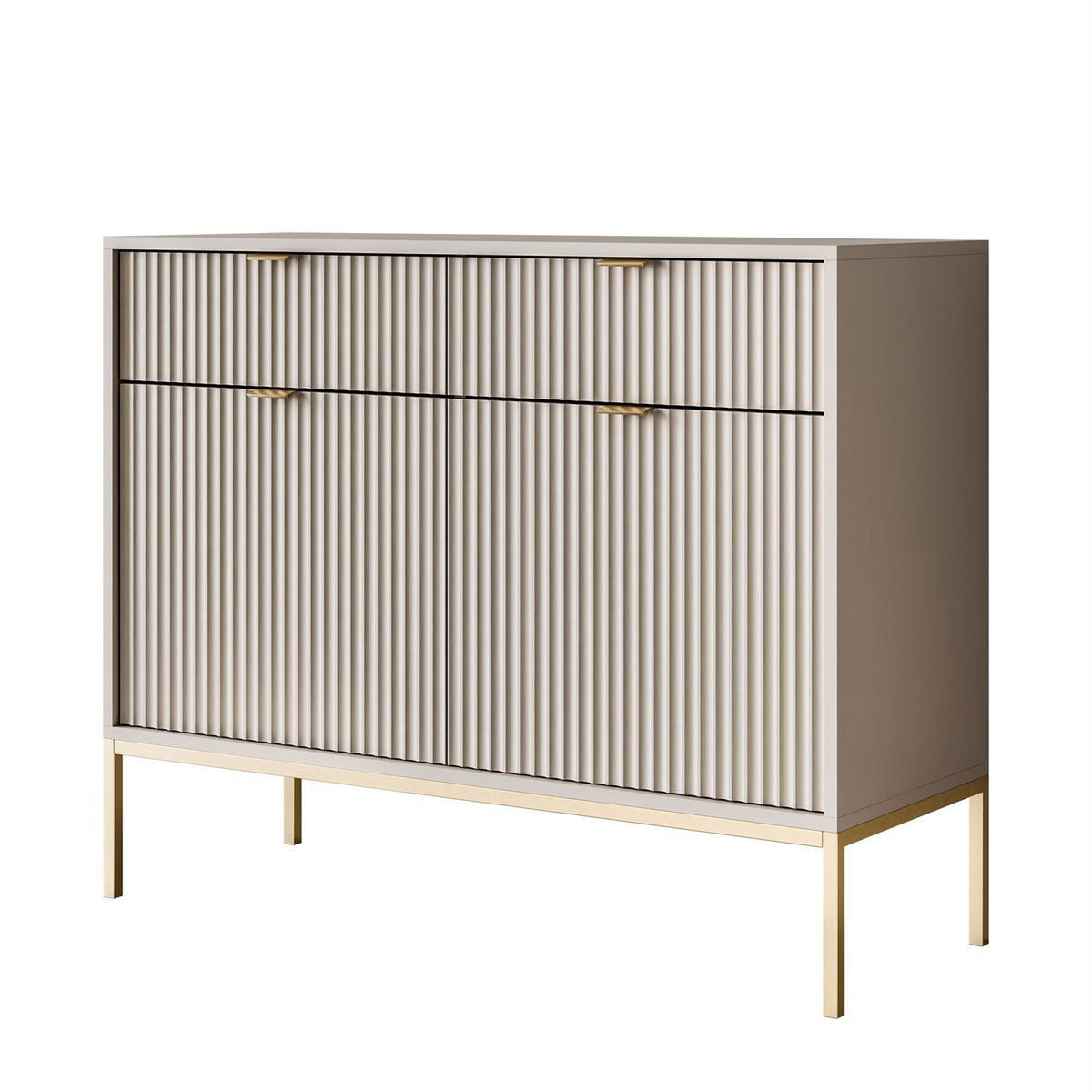 SIDEBOARDS CORTADO GOLD KSZ104 MIT SCHUBLADEN KASCHMIR - Beige, Holzwerkstoff (104/83/39cm) - Lookway