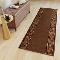 TEPPICHLÄUFER Anti-Rutsch Braun rutschfest Gummiunterlage 67/1100 cm - Braun, Textil (67/1100cm) - Tapiso