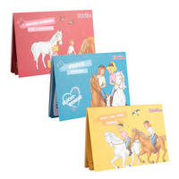 REISESPIEL Bibi & Tina Spielblock 3er Set (Hufeisen versenken, Knuffel, Stadt, Land, Pferd) je 50 Blatt - Multicolor, Papier (21/14.8cm) - United Labels