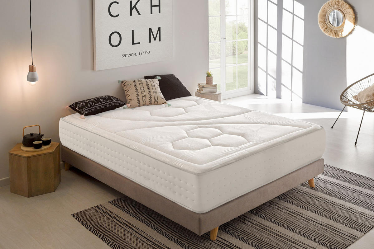 MATRATZE Quantum Alta Densidad - 150X190 cm - Weiß, Textil (150/190cm) - Moonia