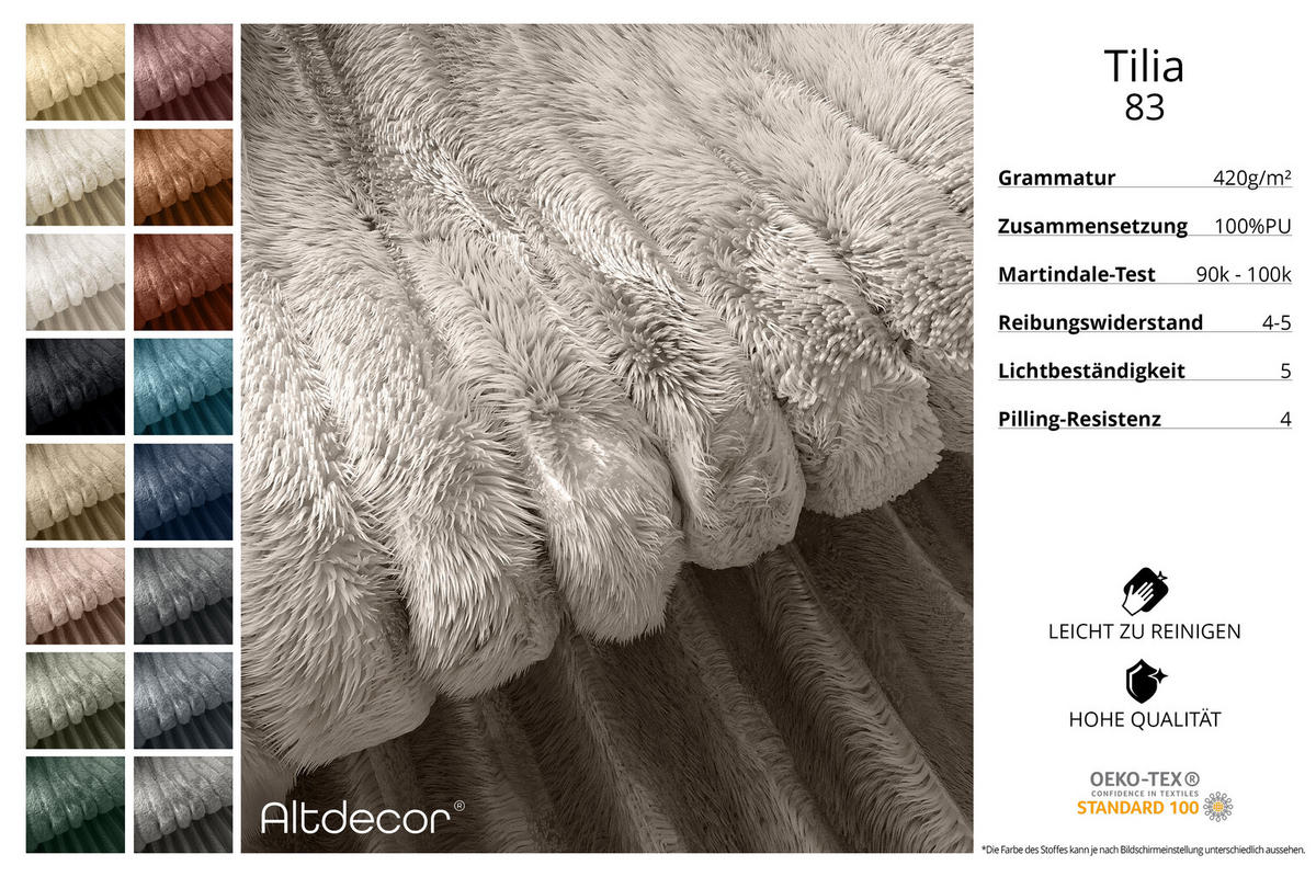 BOXBETT mit Matratze H3 und Lattenrost - TOLO-Z - 120x200 Cord - Aschgrau - Alufarben, Holzwerkstoff (120/200cm) - ALTDECOR