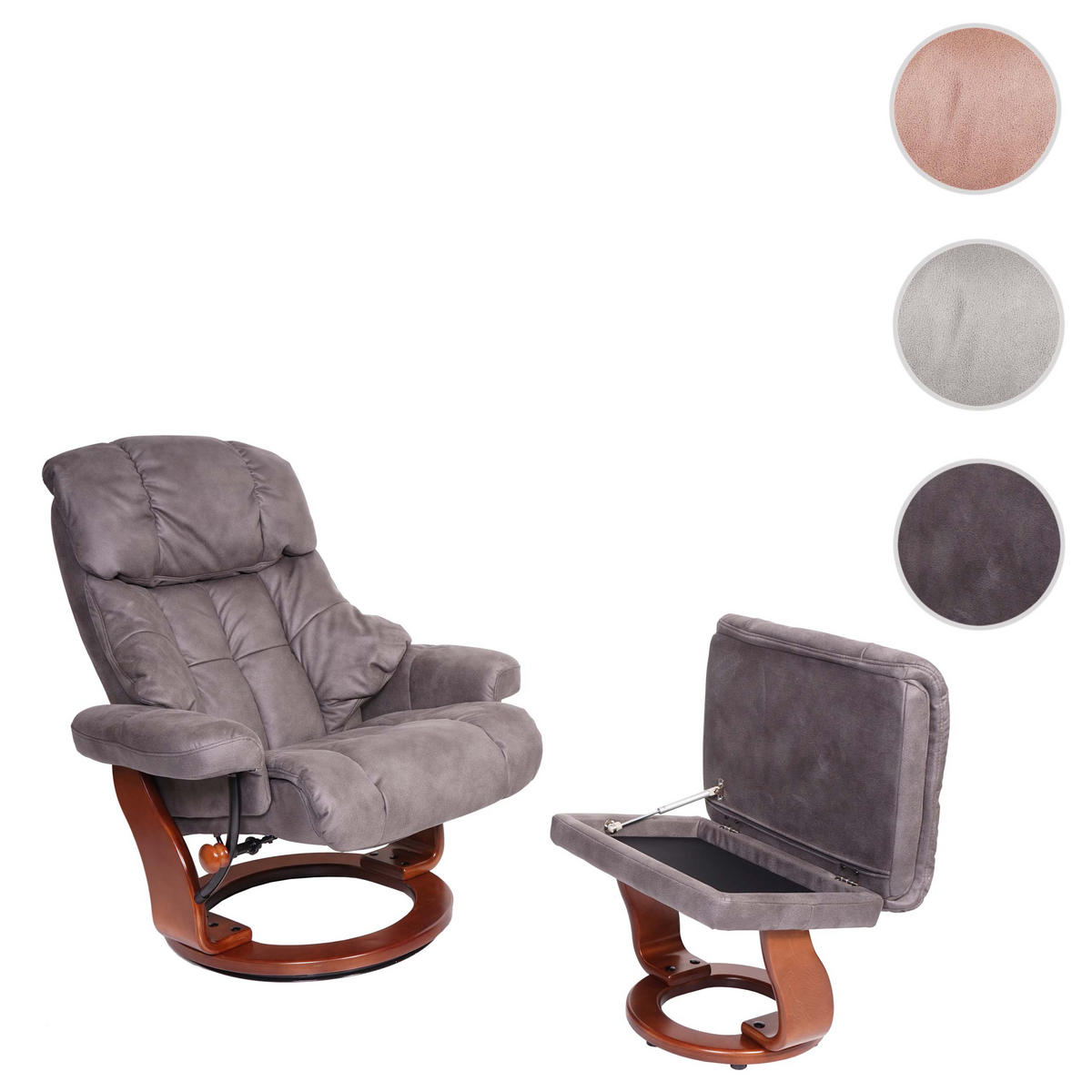 RELAXSESSEL XXL Anthrazit - Anthrazit, Textil (97/112/88cm) - MCA