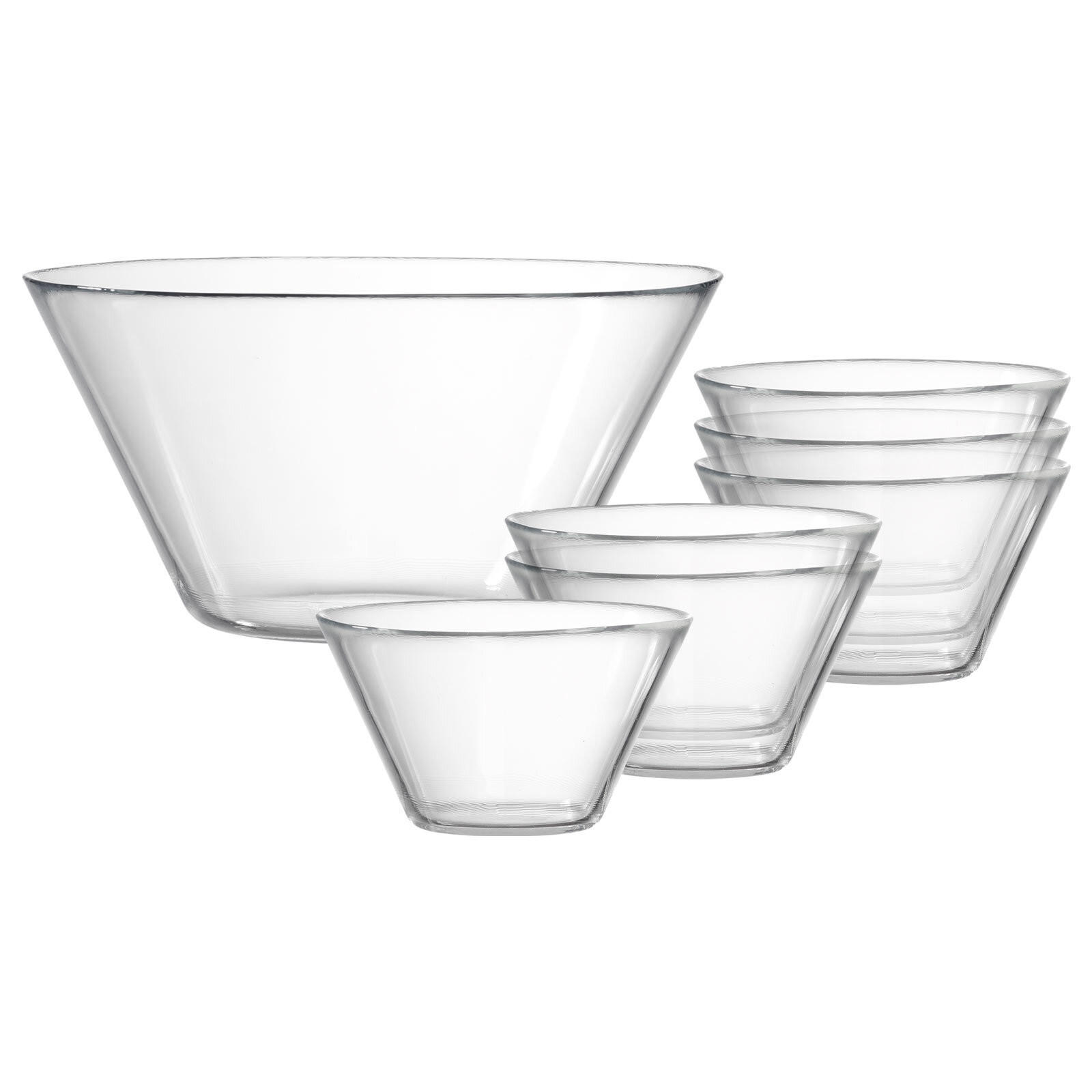 SALAT-SET Inga transparent 7er Set - Transparent, Glas (1/1/1cm) - Ritzenhoff Breker