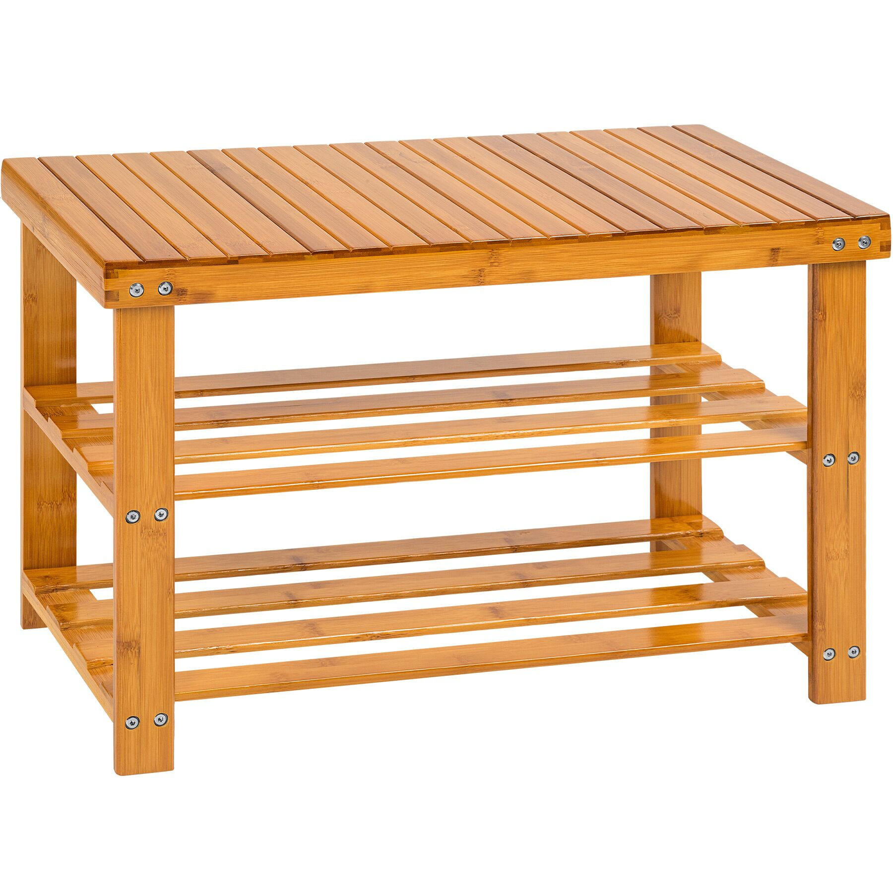 SCHUHBANK Silke, 70 x 28 x 45,5 cm, braun - Braun, Holz (28/45.5/70cm) - tectake