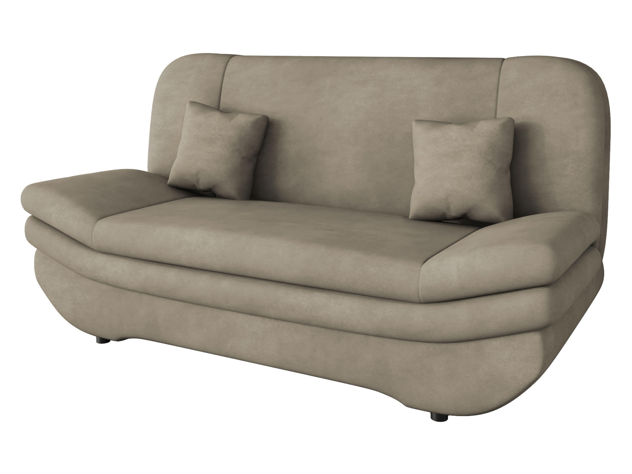 SCHLAFSOFA Weronika Premium - Schwarz/Mokka, Holz/Kunststoff (200/95/90cm) - MIRJAN24