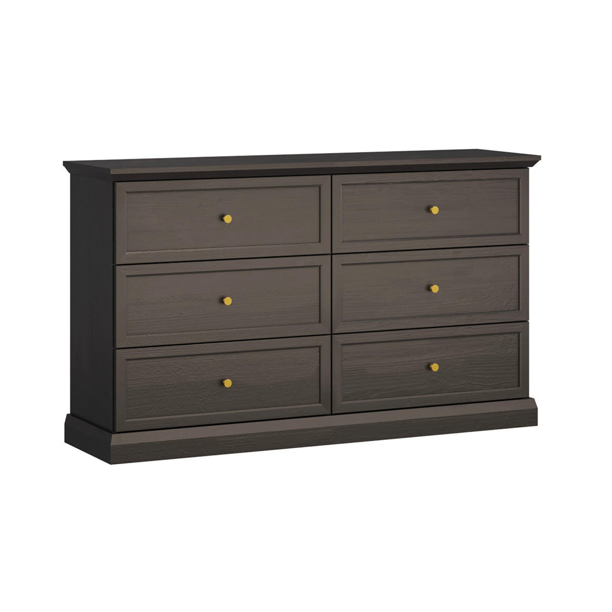 KOMODA Toja Antracitové drevo - hnedá, kompozitné drevo (145.7/86/39.5cm) - Petits-meubles