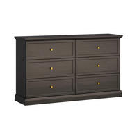 KOMODA Toja Antracitové drevo - hnedá, kompozitné drevo (145.7/86/39.5cm) - Petits-meubles
