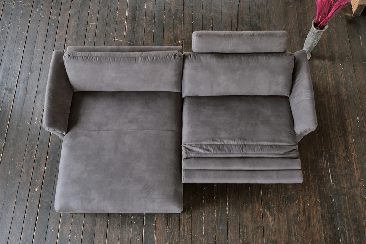 ECKSOFA MIT MOTORISCHER RELAXFUNKTION MALTA Grau Webstoff - Schwarz/Grau, Buchenholz/Textil (302/175cm) - KAWOLA