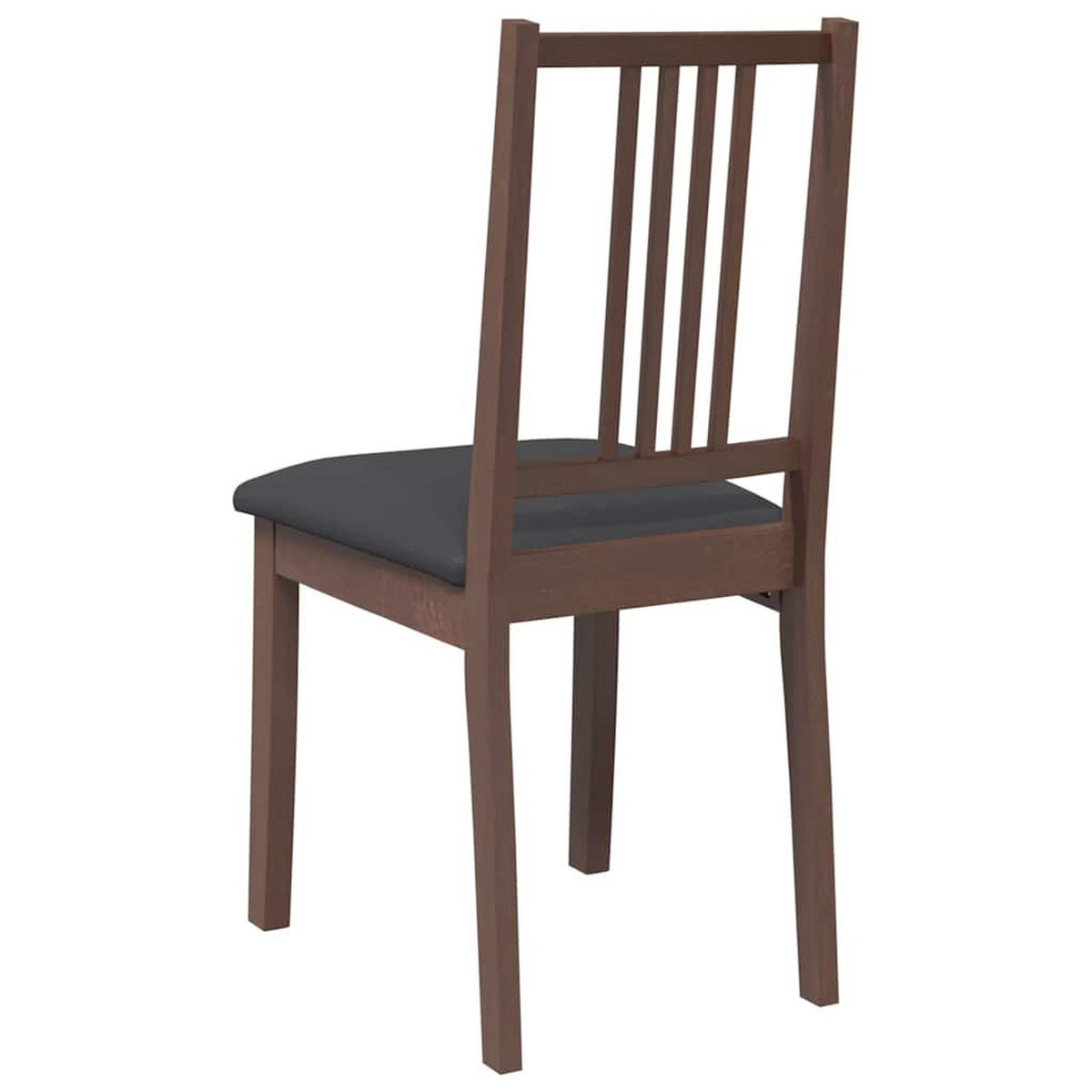 ESSZIMMERSTÜHLE mit Kissen 2 Stk. Braun Massivholz Gummibaum 40*47.5*89cm - Braun, Holz (40/89/47.5cm) - ZMH