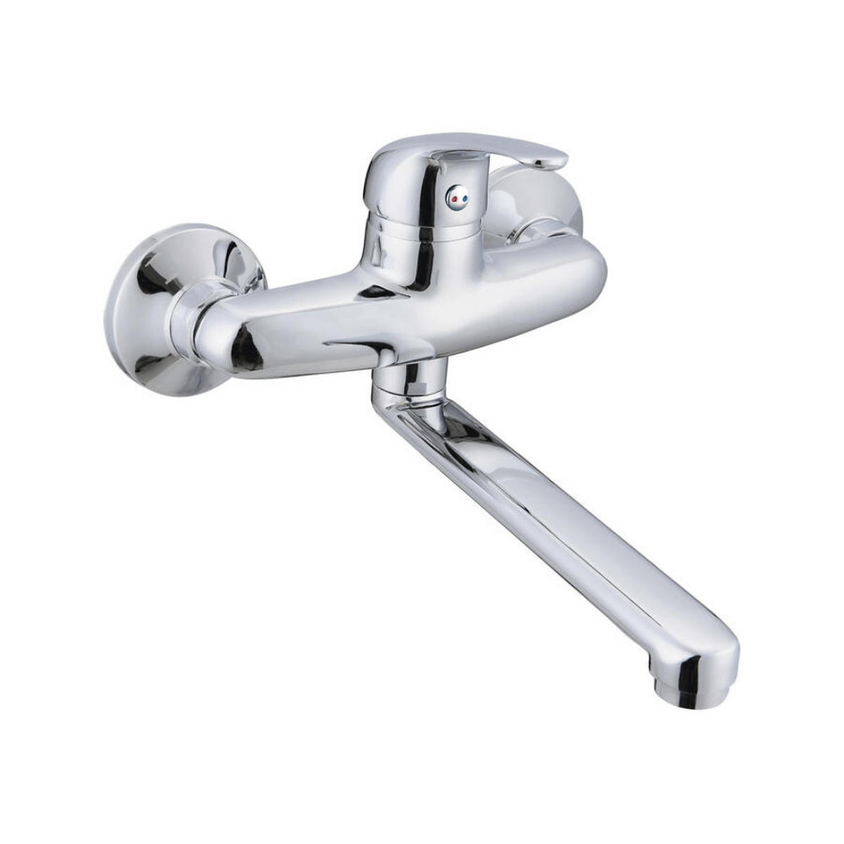 SPÜLUNTERSCHRANK 80cm mit Spüle + Armatur + Siphon weiß - Weiß, Holzwerkstoff (80/81/46cm) - Stamar