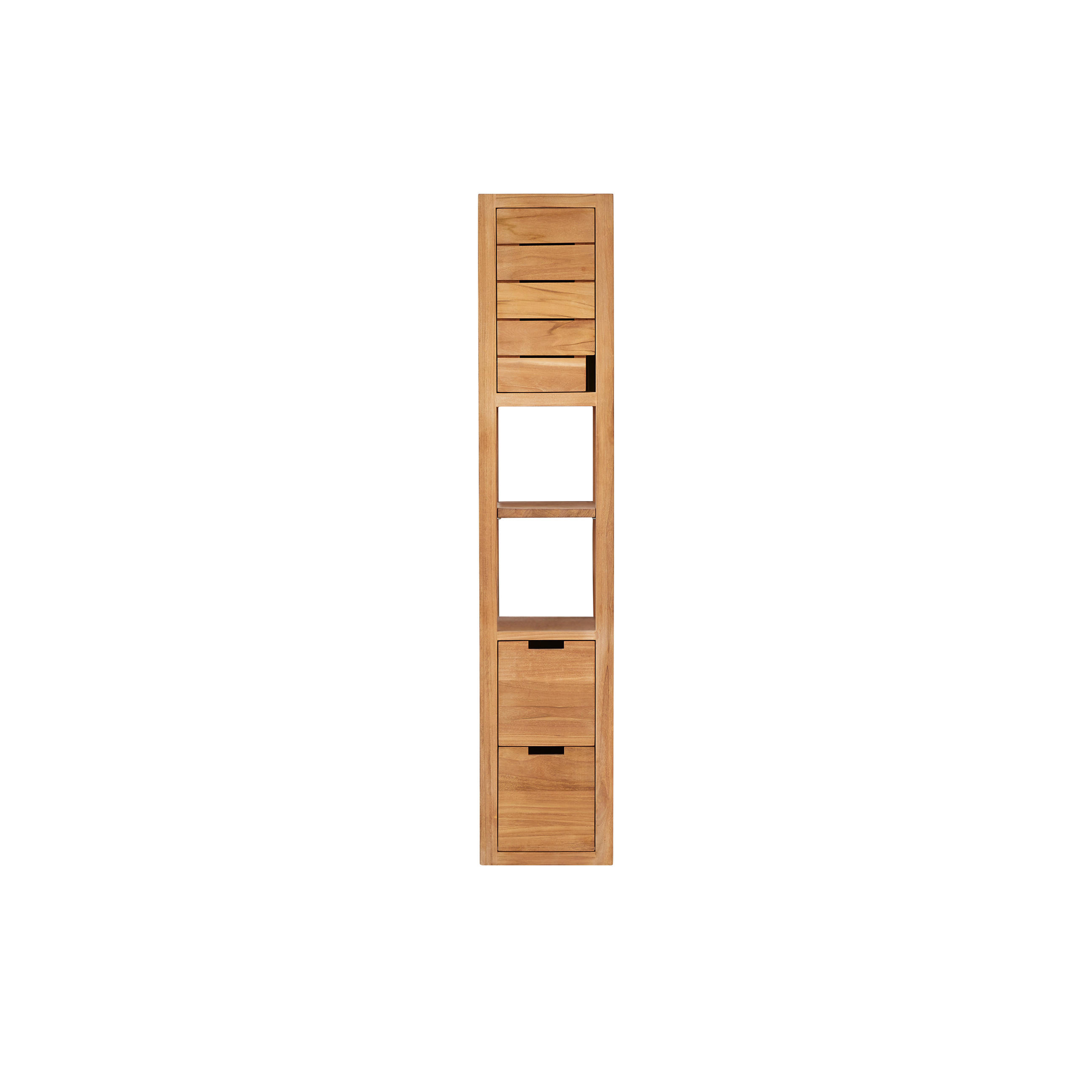 HOCHSCHRANK Serena Natur aus Teak - Naturfarben, Holz (30/150/30cm) - Tikamoon