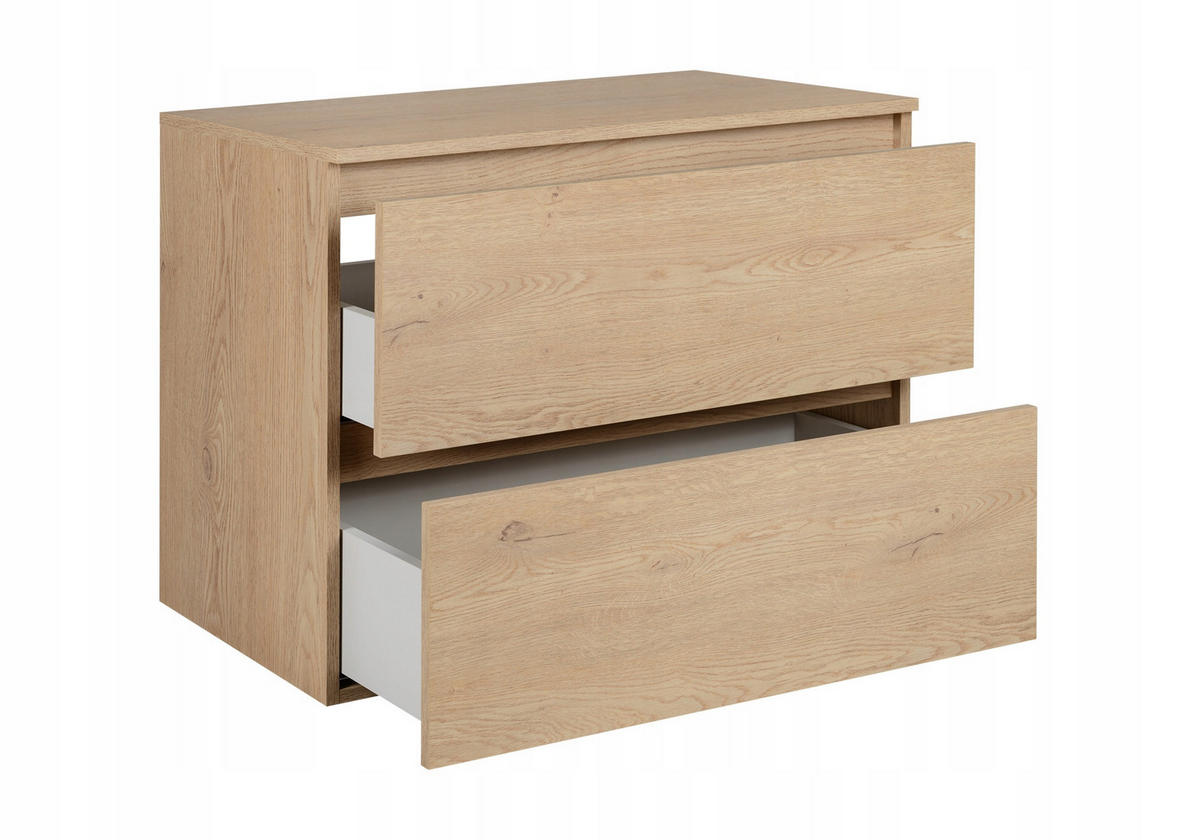 WASCHBECKUNTERSCHRANK SIMPLE 80cm mit Arbeitsplatte Eichen Craft - Eiche Artisan, Holz (80/62/46cm) - Rodan