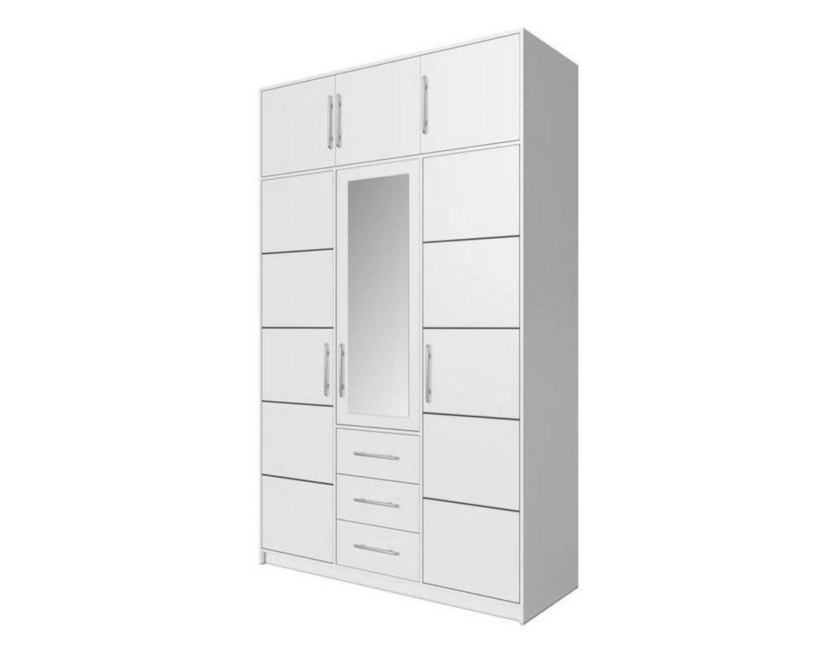 Deine Möbel 24 Drehtürenschrank Weiß 147x245x58 cm