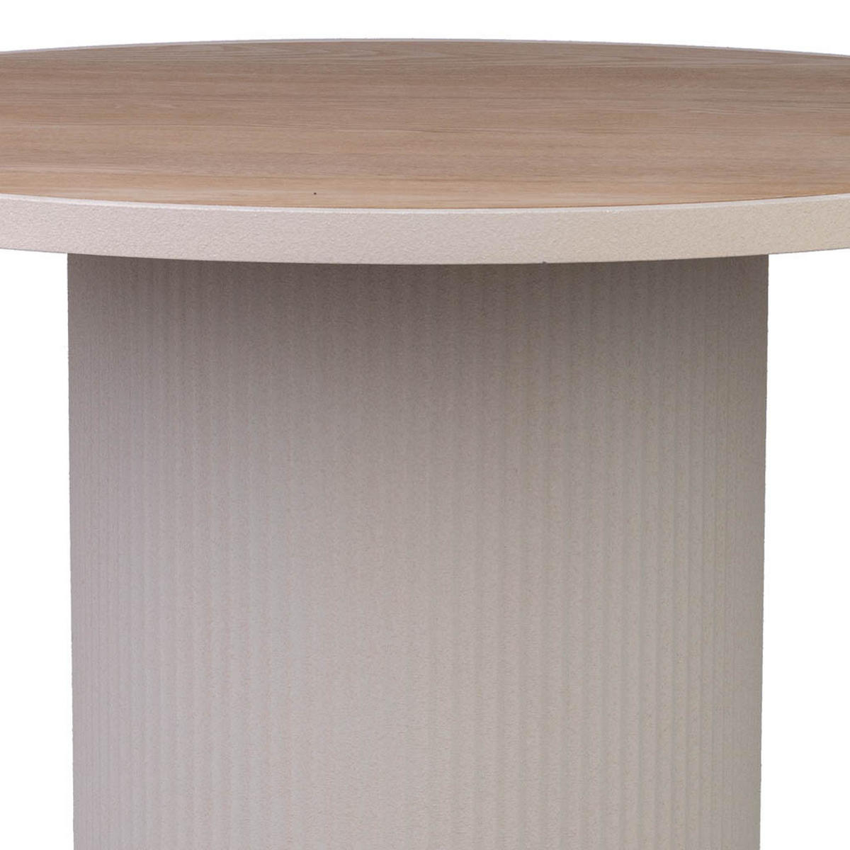 TISCH aus Metall und Holz, 65x61cm - Beige, Metall (65/65/60.5cm) - Wanderlust