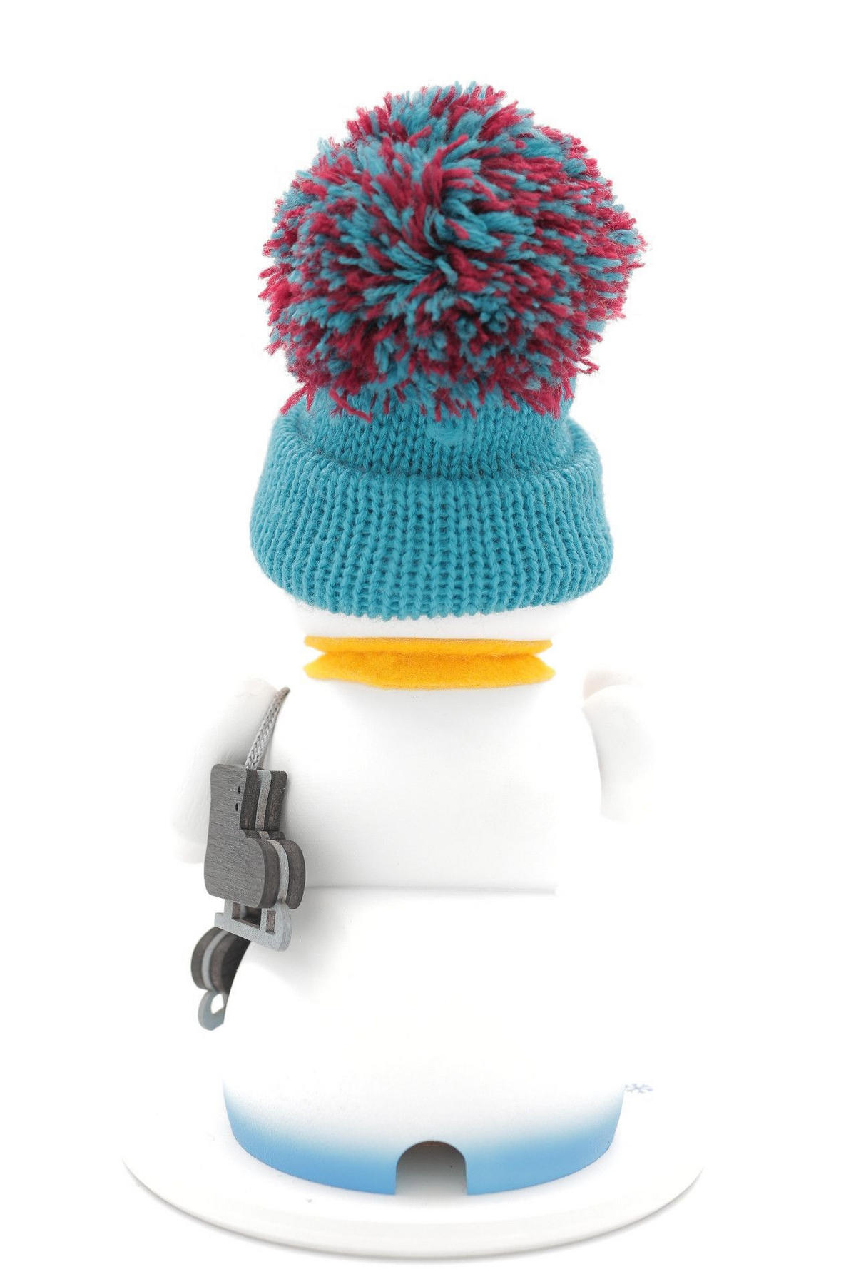 RAUCHFIGUR Schneemann Weiß Schlittschuh 19 cm - Multicolor, Holz (15/19/0.1cm)