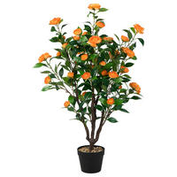 KAMELIENBAUM Künstlicher Grün Gelb - Grün, Kunststoff (102cm) - COSTWAY