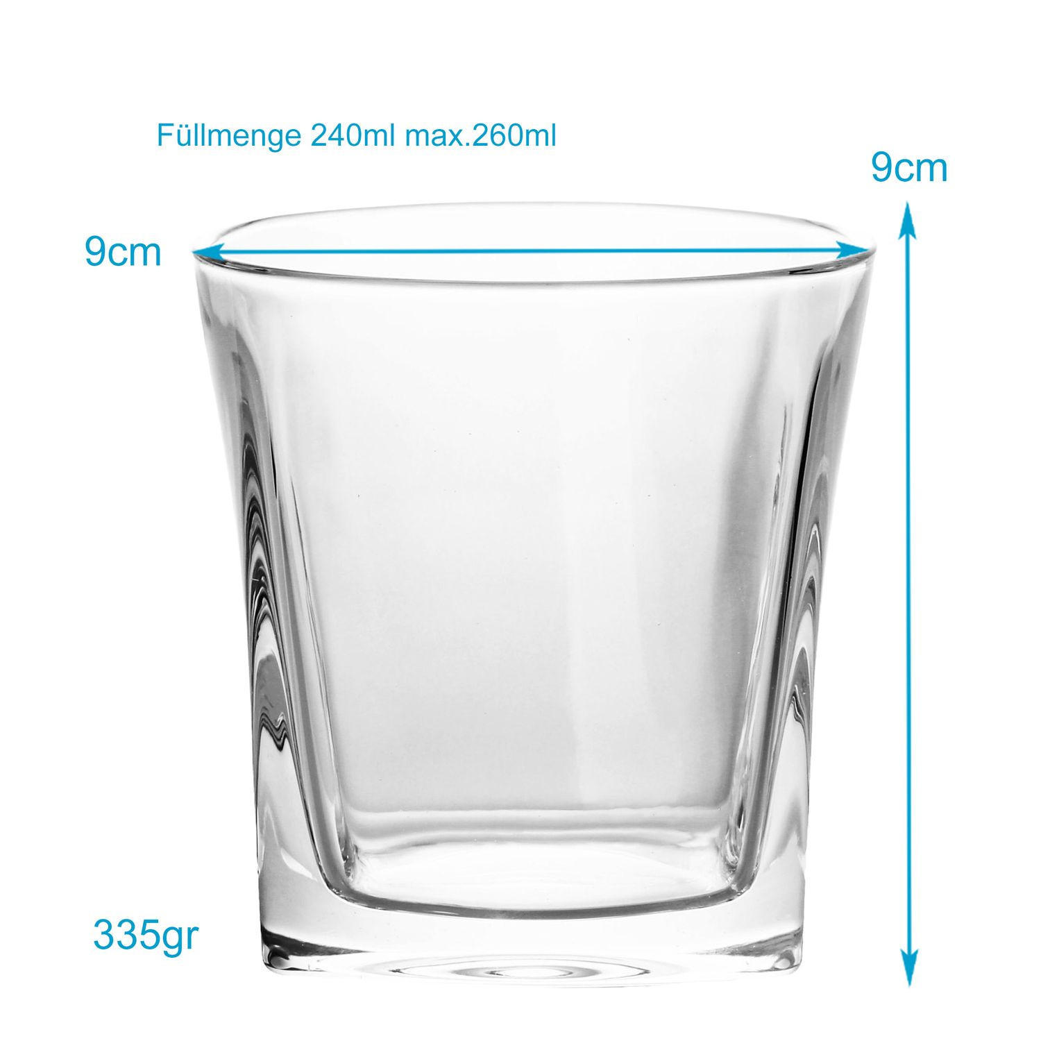 WHISKY GLAS Set (4-tlg.) - Transparent, Glas (0.3L) - Intirilife