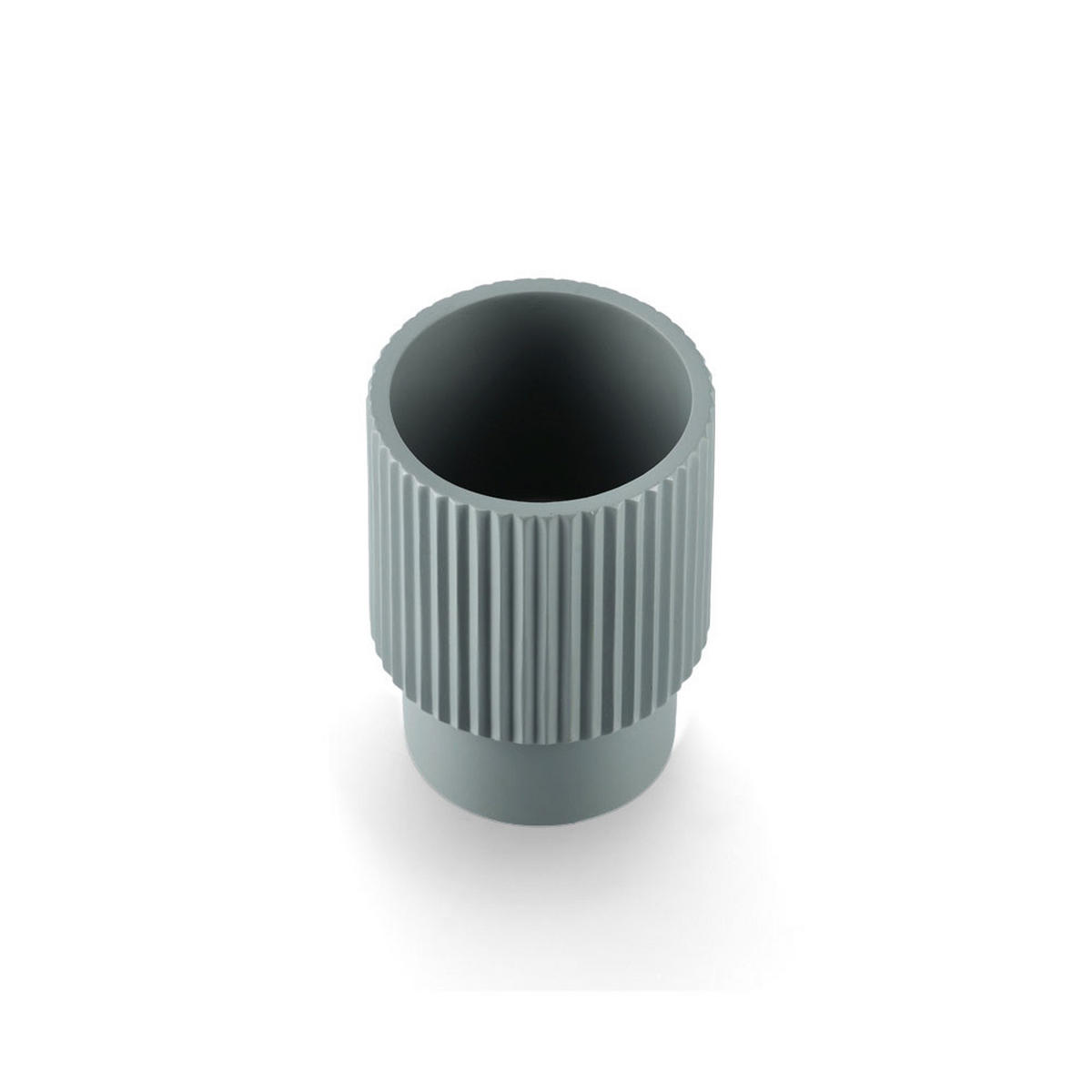 ZAHNPUTZBECHER Stripes - Salbei - Salbeigrün, Stein (8/11/8cm) - Zeller Present