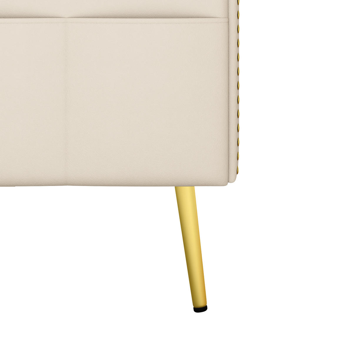 SCHLAFSOFA mit Liegefunktion 175 x 80 x 73,5 cm Samt Beige - Beige, Kunststoff (175/73.5/80cm) - Meubliv