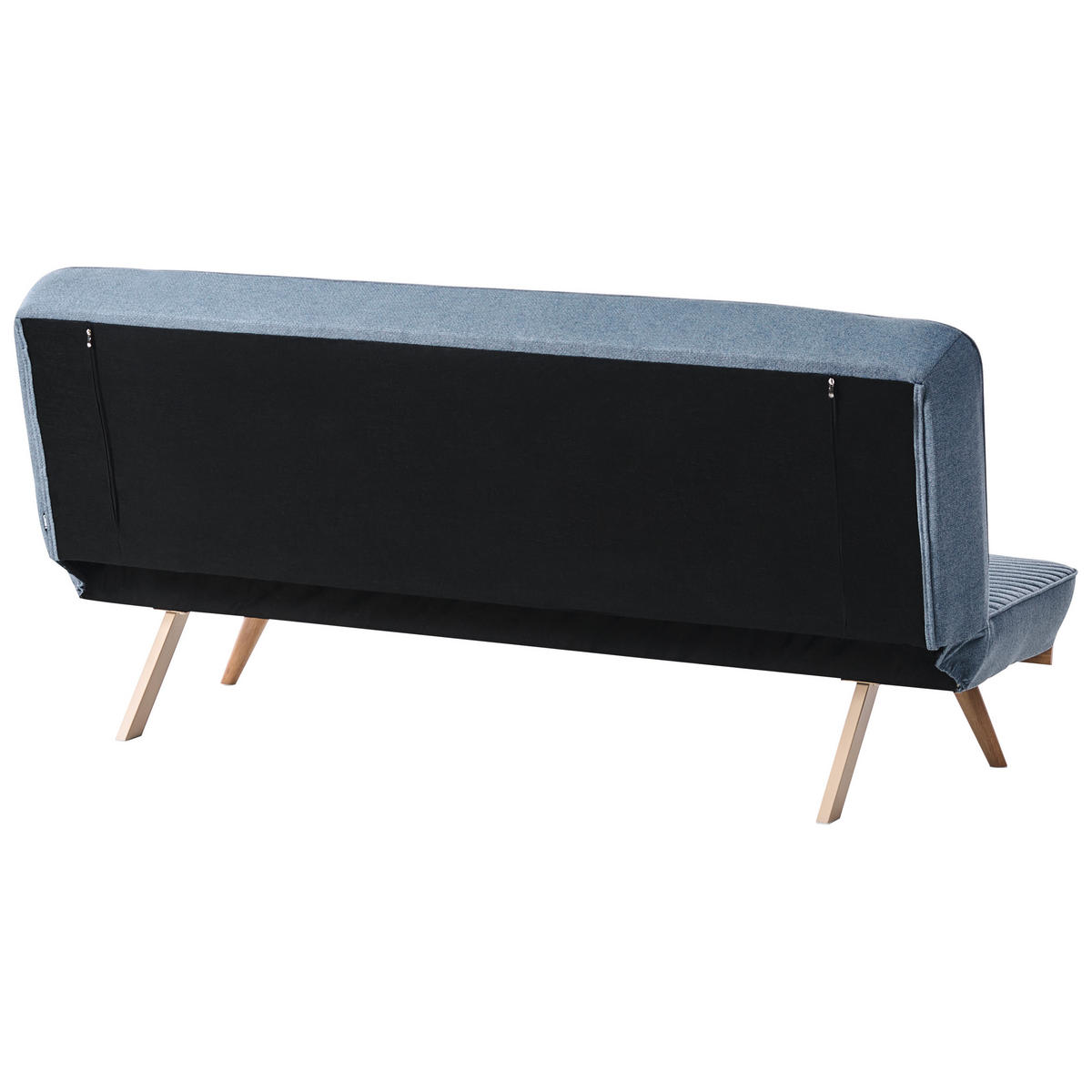 SCHLAFSOFA 191/108 cm Blau Kalfafel - Blau/Braun, Textil (191/84/73cm) - Beliani