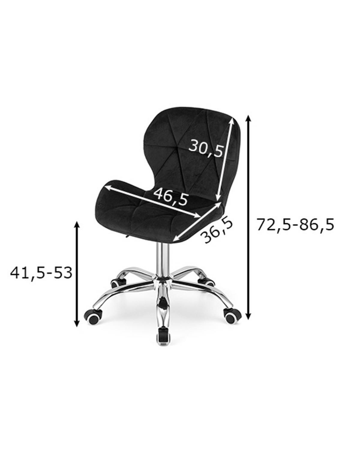 BÜROSTUHL Avola, schwarz - Schwarz, Textil (53.5/86.5/55cm)