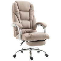 CHEFSESSEL Stoff taupe - Taupe/Chromfarben, Textil/Metall (68/118/64cm) - CLP