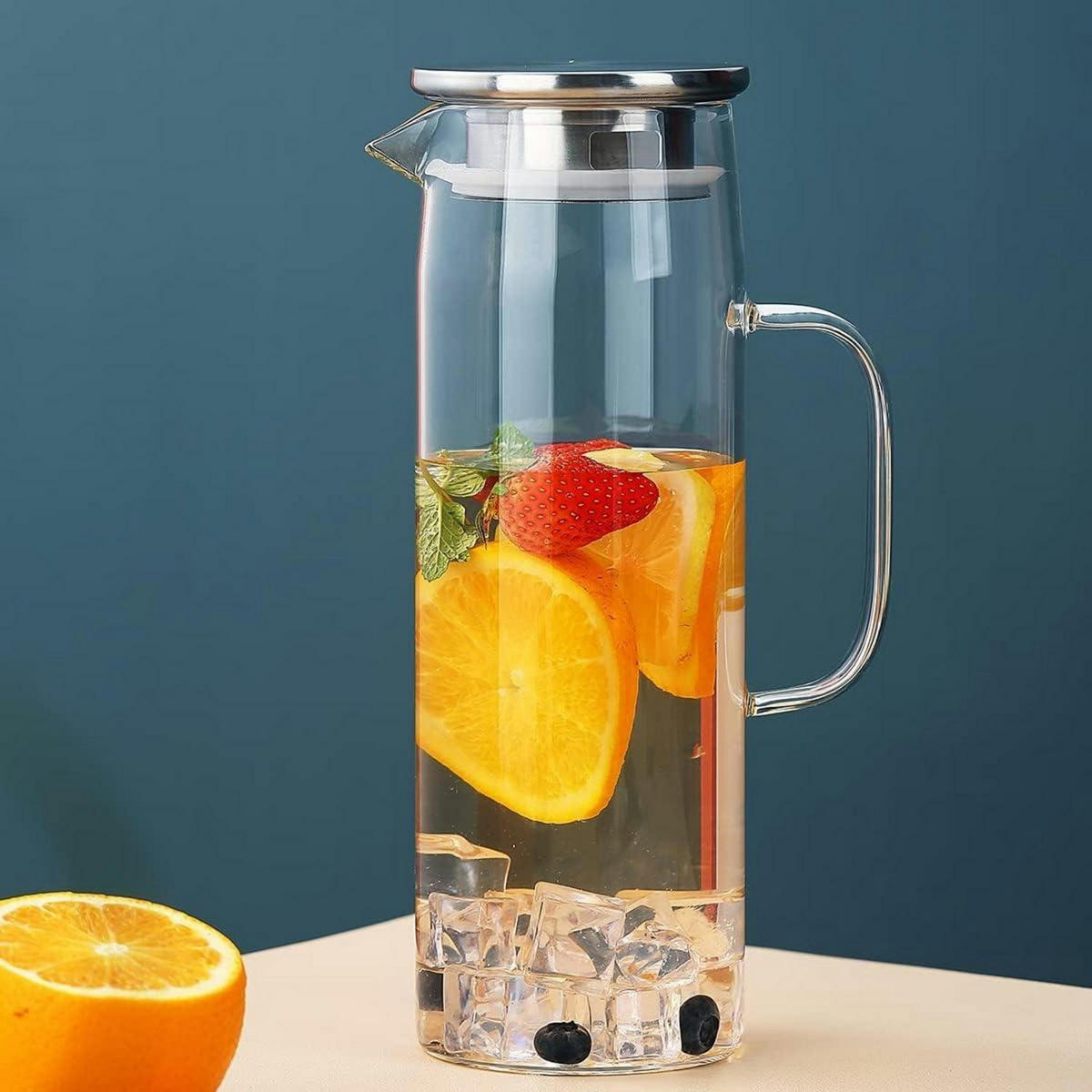 WASSERKARAFFE 1.5 L Klarglas hitzebeständig - Transparent, Glas (13/13cm)