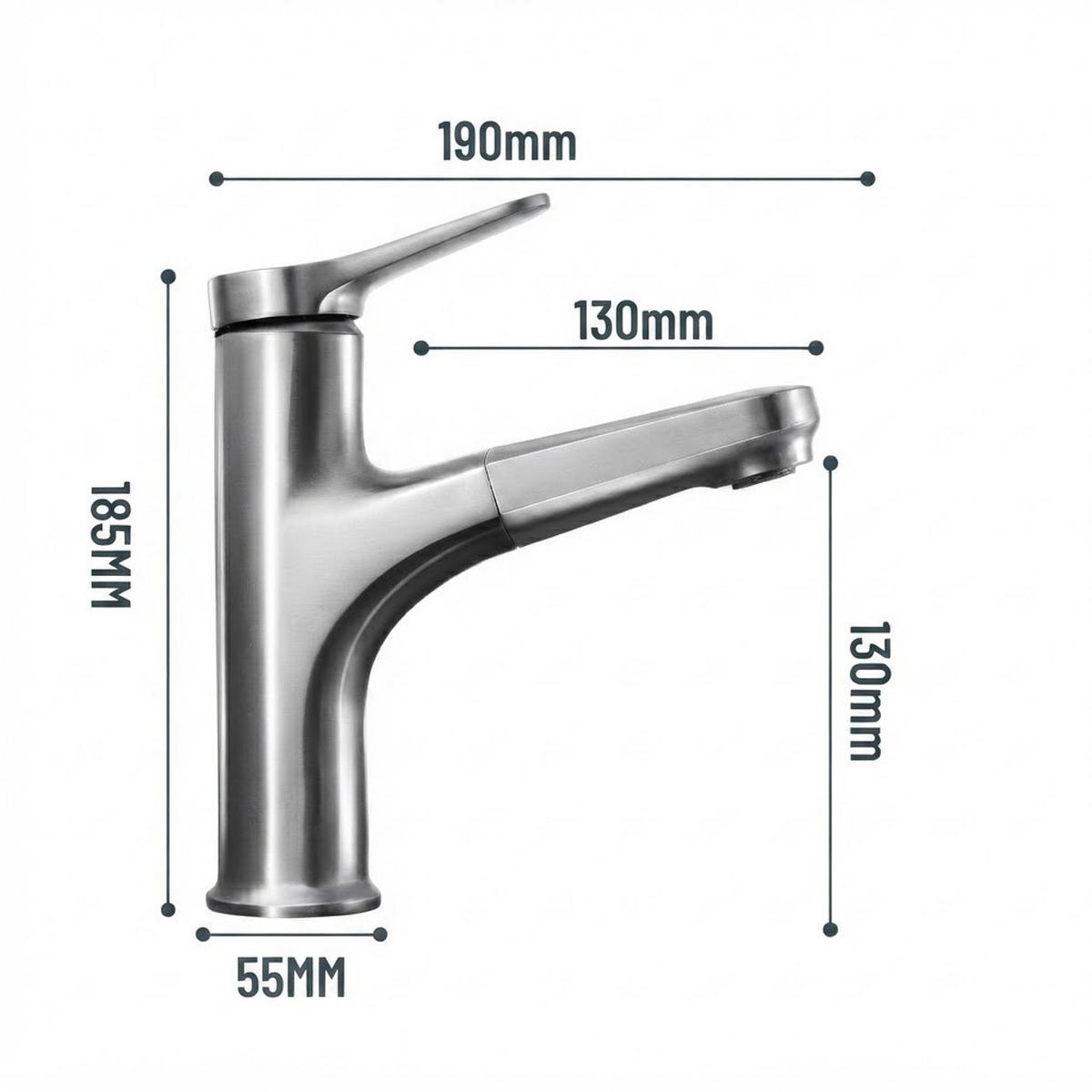 BADEZIMMERARMATUR, 190 x 180 mm, silber - Silberfarben, Metall (38/6.5/24cm) - Vallsero