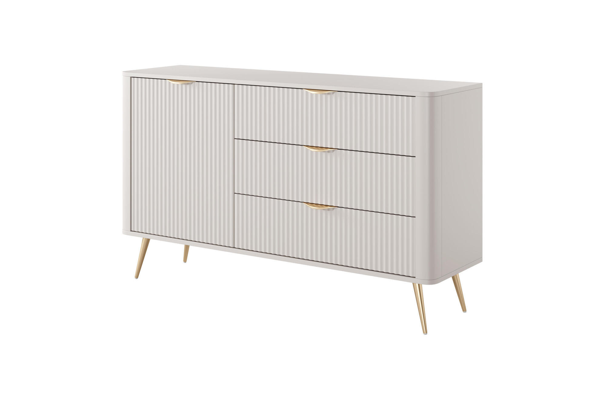 SIDEBOARD LANTE Weiß 138x38x81 cm - Weiß, Holzwerkstoff (138/81/38cm) - FURNLUX