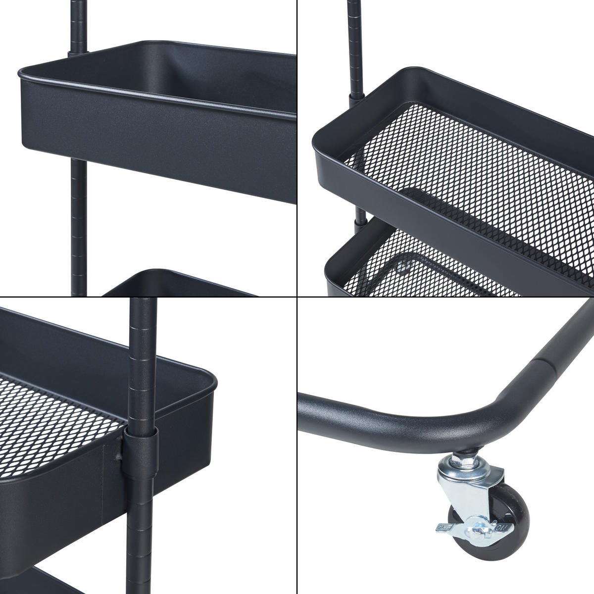 GARDEROBENSTÄNDER Kumad - Schwarz, Metall (58/174.5/36cm) - [en.casa]