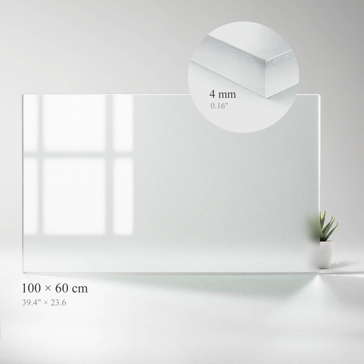 TISCHPLATTE 100x60 cm - Transparent, Glas (60/100/0.4cm) - Wallfluent