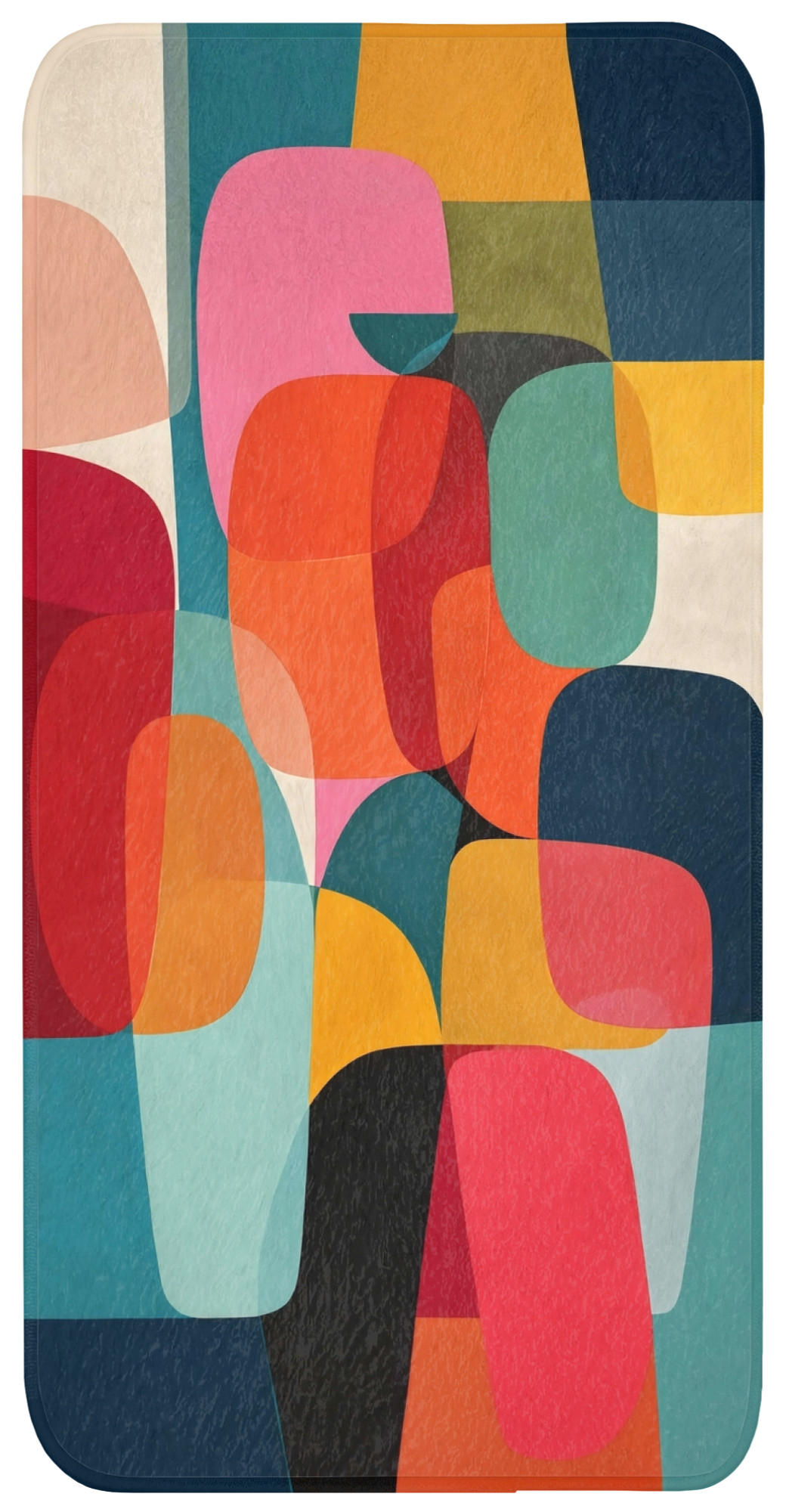 KOUPELNOVÁ PŘEDLOŽKA Tvary - barevné - abstraktní - letadla 60x120 cm - různobarevná, textil/plast (60/120cm) - OnlyWow