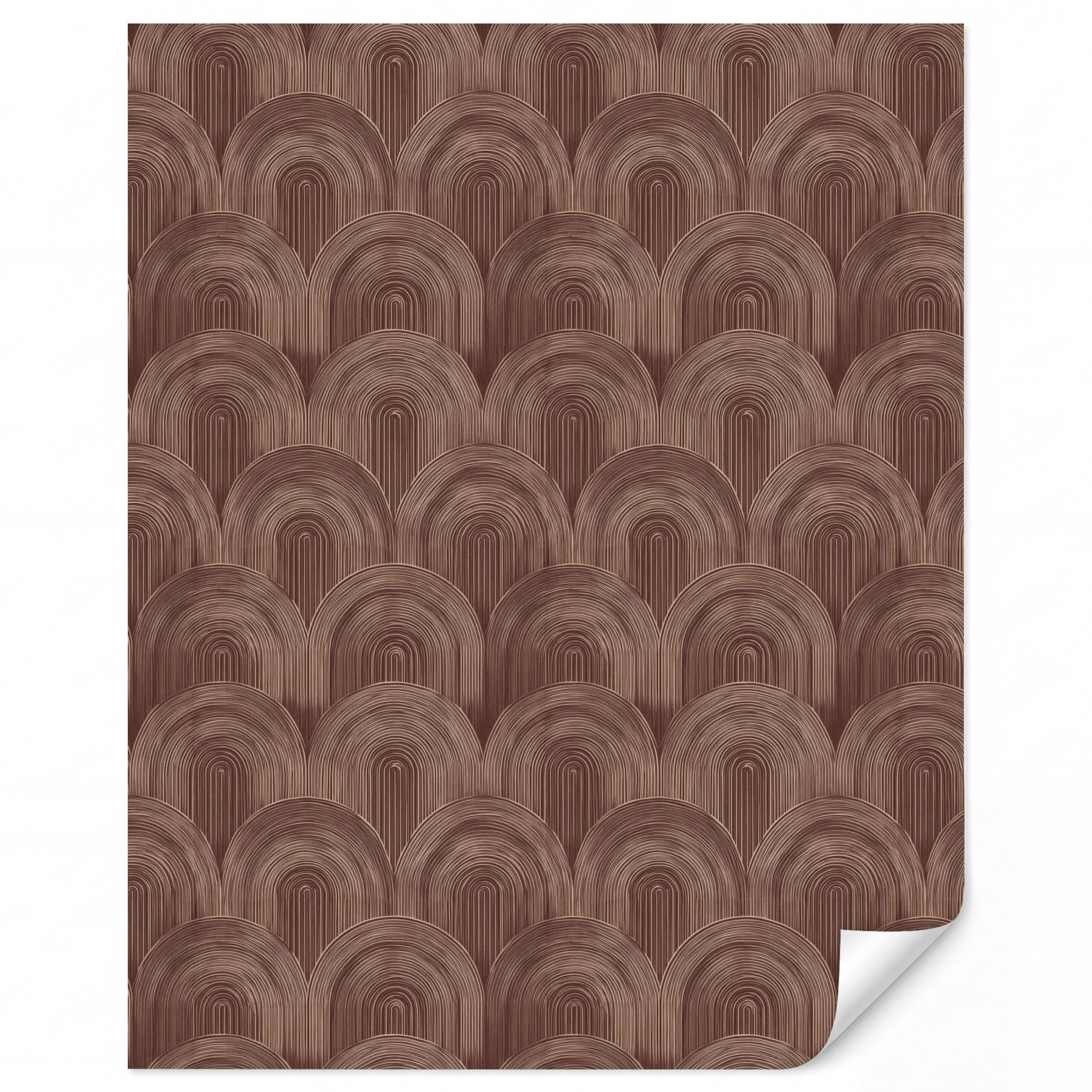 OnlyWow Tapete Dunkelbraun 160x200 cm