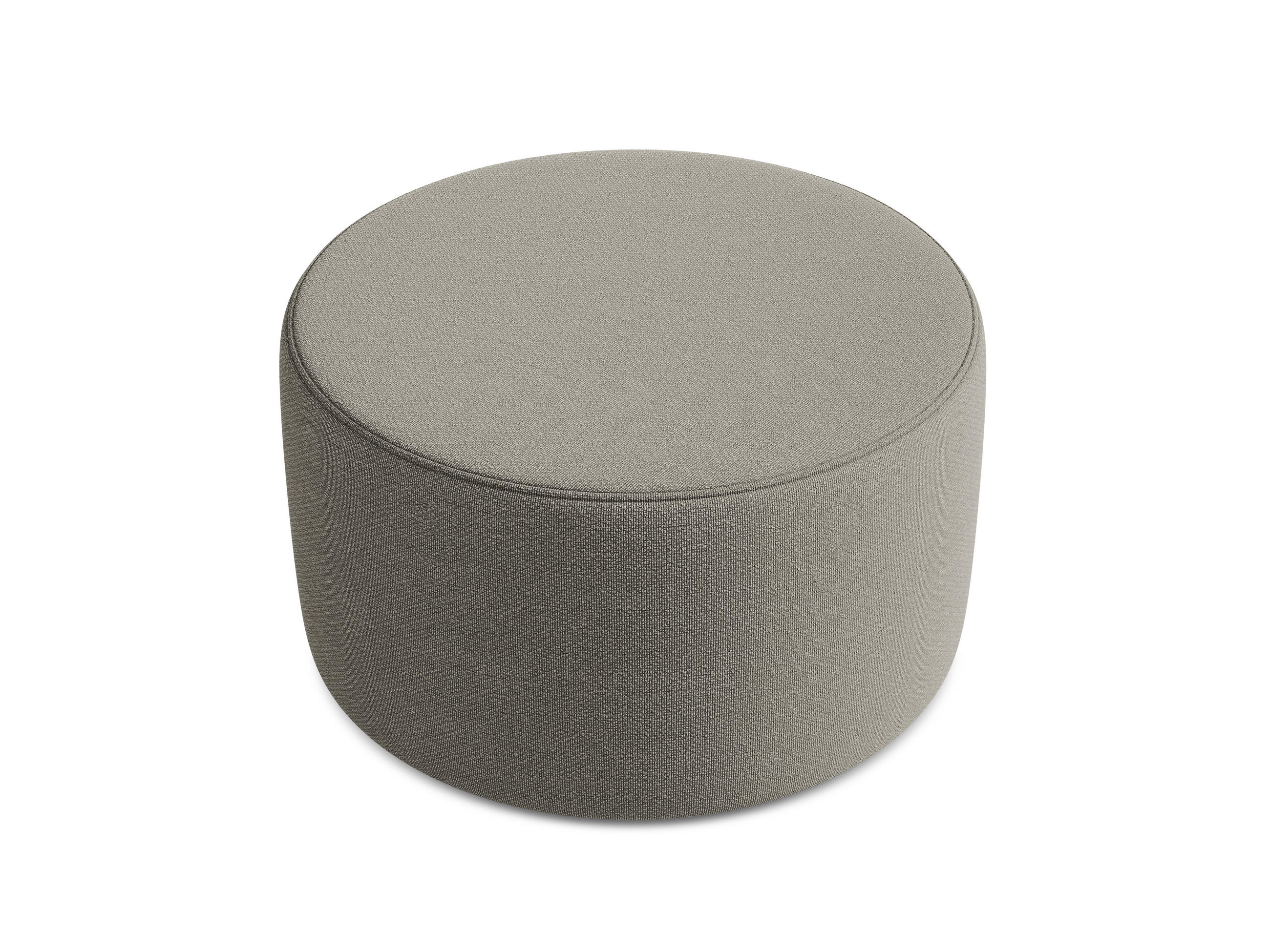POUF Bouclé Stoff Grau - Schwarz/Grau, Kunststoff/Textil (81/46/81cm) - Makamii