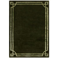 TEPPICH Kurzflor im Art-Déco-Stil, Klassische Bordüre, Wohnzimmer Grün Rechteckig 200x290 - Grün, Textil (200/290cm) - KADIMA DESIGN