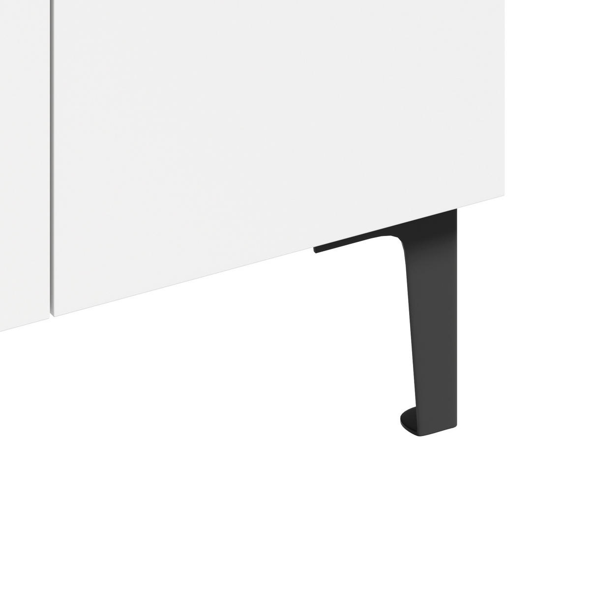 SCHUHSCHRANK aus Spanplatte 60x34,5x95cm in Weiß mit verstellbaren Einlegeböden - Weiß, Holzwerkstoff (60/95/34.5cm) - Modfu