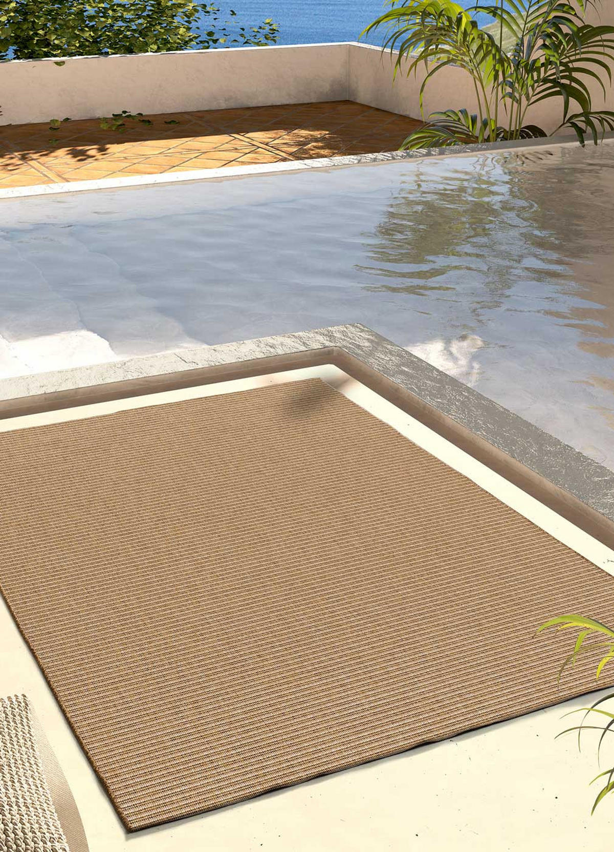 OUTDOORLÄUFER Beige Natura 48/200 cm - Beige, Textil (48/200cm) - Atticgo