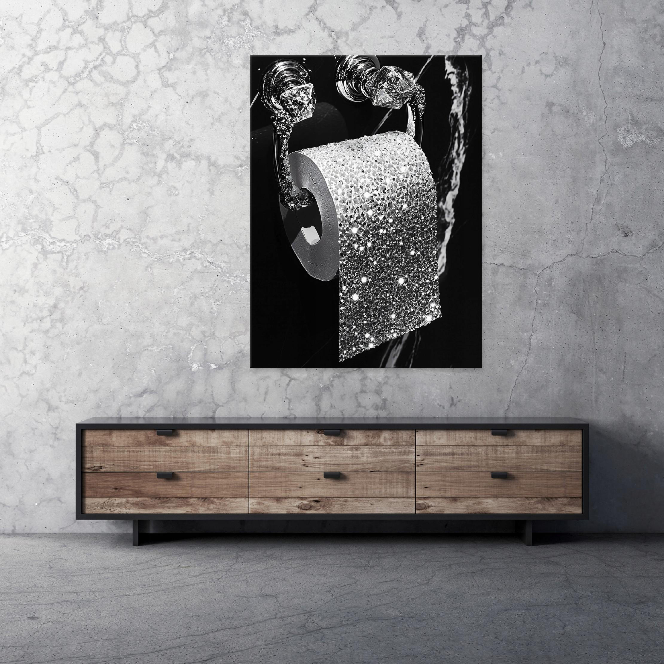 WANDBILD XXL Abstrakt Schwrz weiß Modern Badezimmer 60x40 - Schwarz, Holzwerkstoff (40/60cm) - Wallarena