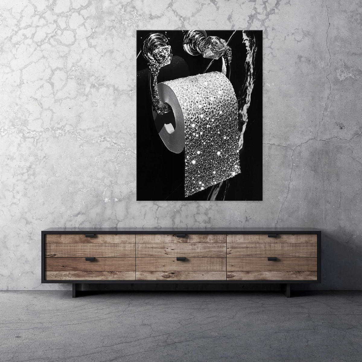 WANDBILD XXL Abstrakt Schwrz weiß Modern Badezimmer 60x40 - Schwarz, Holzwerkstoff (40/60cm) - Wallarena