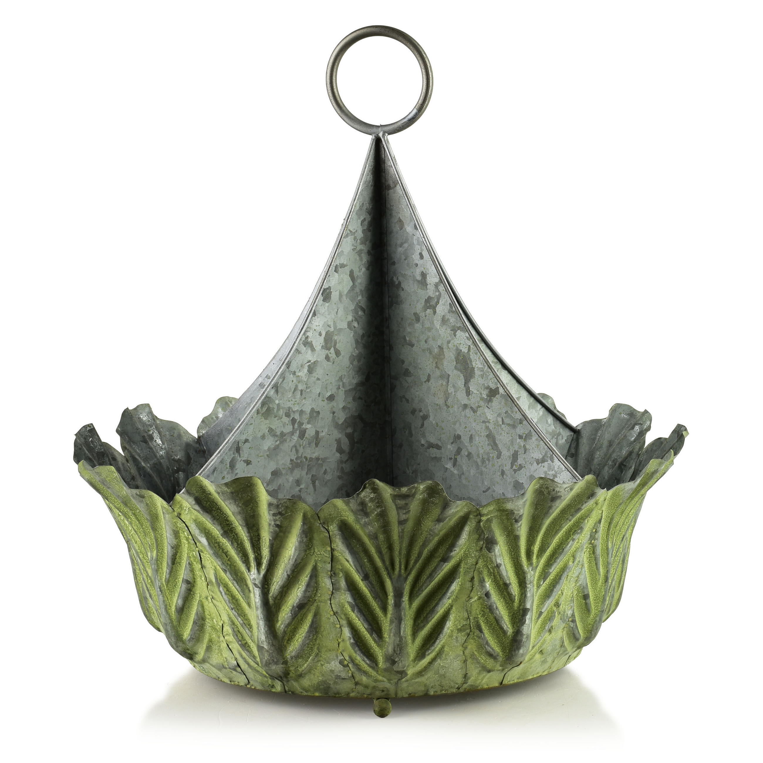 BLUMENTOPF Marina Grün 40/40/45 cm Metall - Grün, Metall (40/45/40cm) - Mondex