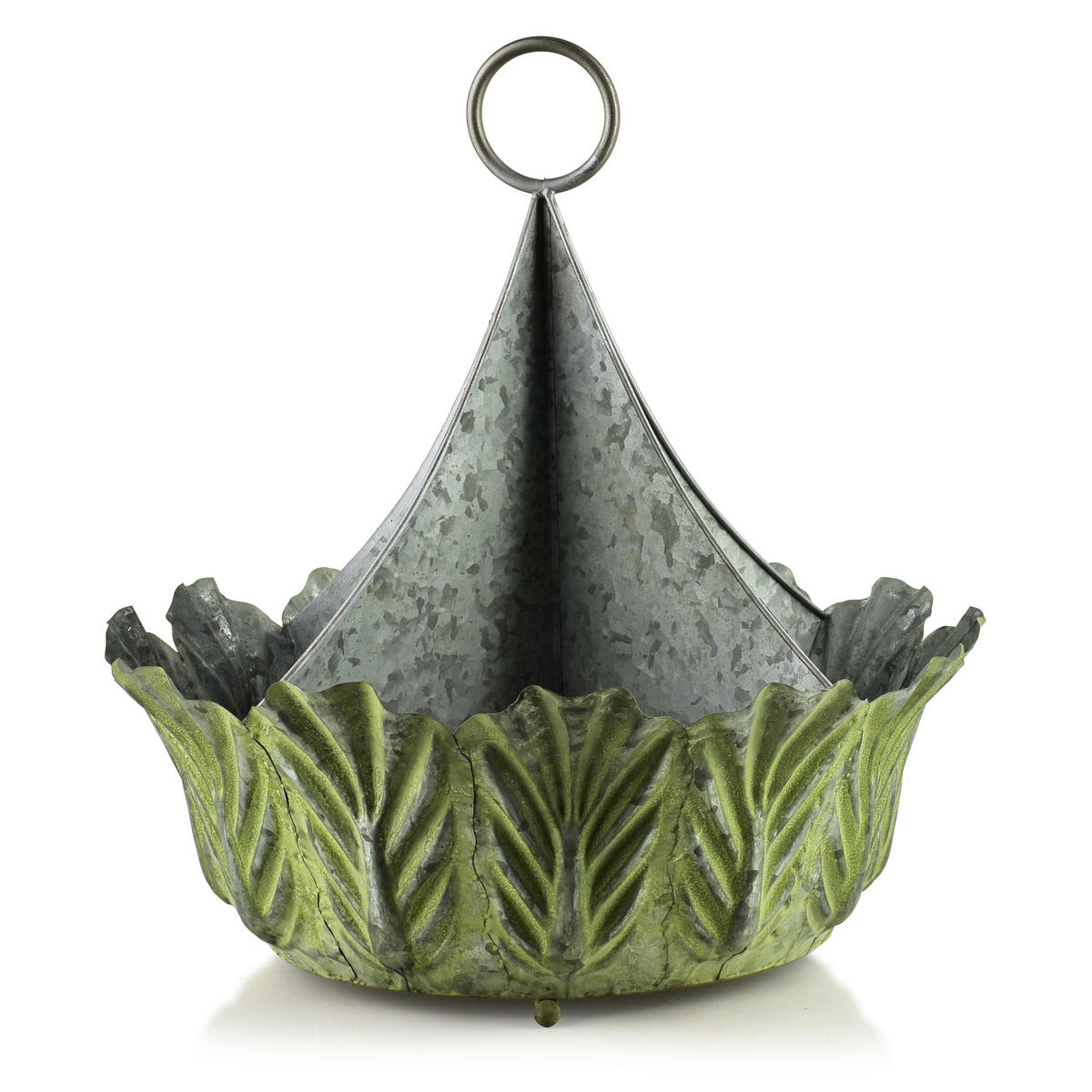 BLUMENTOPF Marina Grün 40/40/45 cm Metall - Grün, Metall (40/45/40cm) - Mondex