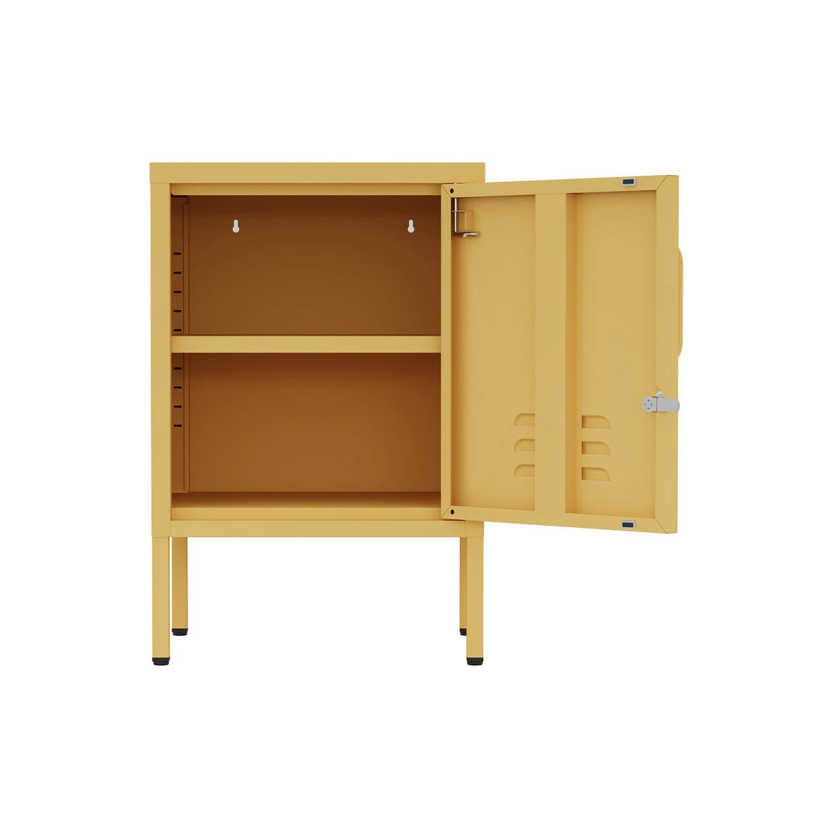 NACHTSCHRANK 2 Ablagen Gelb 40/35/60 - Gelb, Metall (40/60/35cm) - Mobili Rebecca