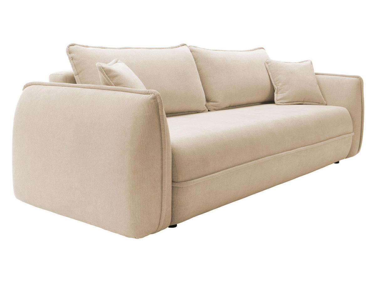 SCHLAFSOFA Moho - Beige/Schwarz, Holz/Kunststoff (250/94/109cm) - MIRJAN24
